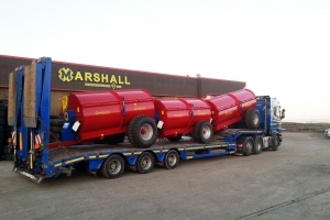 Lorry Loaded with Spreaders