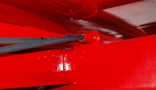 Hose Fittings - steel pipes are used to carry the hydraulic hoses out to the hydraulic door rams.