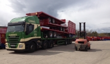 Outside Haulier Loaded With Marshall Machines