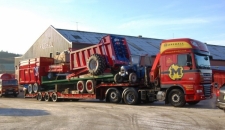 Marshall DAF lorry leaving for the LAMMA Show 2012