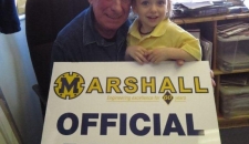 One of our dealers John Bufton with his grandson. John has now been selling Marshall Trailers for over forty years!