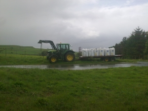 Marshall Bale Trailer with John Deere