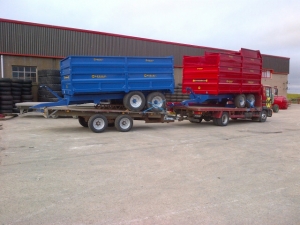 Two Marshall S/85 drop-side trailers ready for delivery