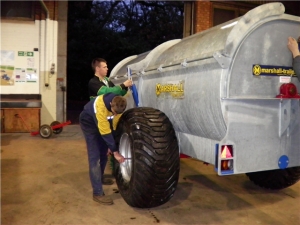 Marshall Muckspreaders Being Assembled by Students