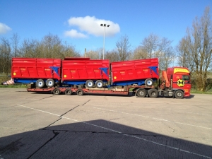 Marshall Lorry Loaded with Monocoque Trailers