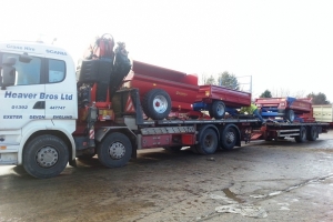 Spreader and Trailers Loaded