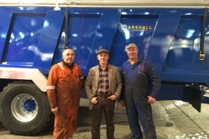 Charles R Marshall (Centre) pictured with Leslie Alexander (Left) and Gordon Farquhar (Right)