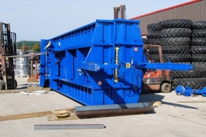 The three bale trailers ready to load